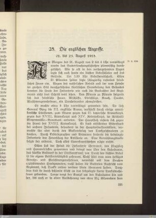 28. Die englischen Angriffe