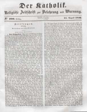 457-459 Zeitfragen : XXXII. Volksthum und Christenthum (Zweiter Artikel)