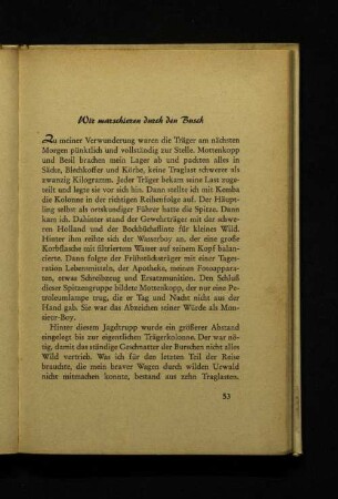 Wir marschieren durch den Busch