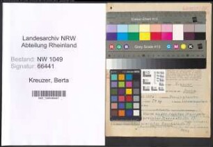 Entnazifizierung Berta Kreuzer , geb. 05.08.1896 (Lehrerin)