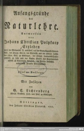 Anfangsgründe der Naturlehre