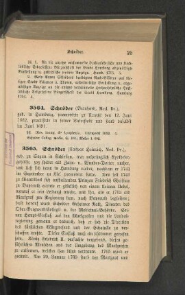 3564. Schröder (Bernhad, Med. Dr.)