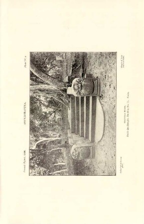 Plate CC*. Anurádhapura. Toluvila ruins. South quadrangle: Building No. 11. Stairs.