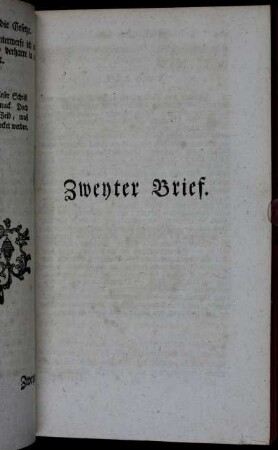 Zweyter Brief. [Von der Schädlichkeit und Gefahre ihrer Entheiligung.]