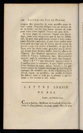140-162, Lettre LXXXIX. du Roi.-Lettre CI. du Roi.