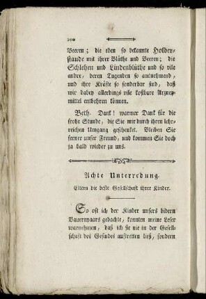 Achte Unterredung. Eltern die beste Gesellschaft ihrer Kinder.