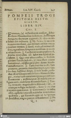 Pompeii Trogi Epitoma Historiarum, Liber XIV.