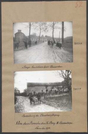 Bayer. Landsturm beim Straßenbau