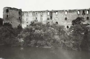 Halle, Moritzburg : Halle. Moritzburg. West-Flügel. Ansicht über die Saale von Westen