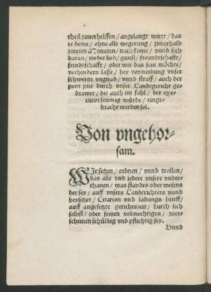 Von ungehorsam.