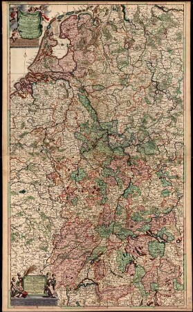 Accuratissima Rheni Inferioris Mosae et Mosellae Tabula : ac Minores in eosdem in fluentes Fluvii cum Omnibus adherentibus Regionibus Sicut Germaniae Inferioris, Westphaliae, Hassiae Archiepiscopatus et Electoratus Moguntini et Palatinatus Rheni ect.