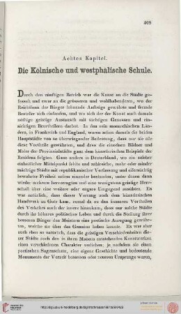 VIII. Die Kölnische und westphälische Schule