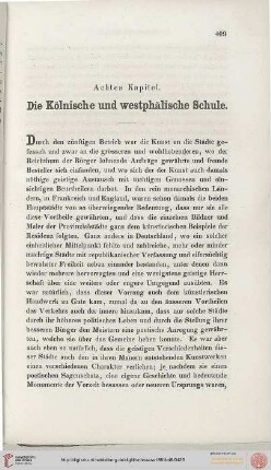 VIII. Die Kölnische und westphälische Schule