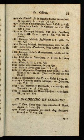 95-107, In Duodecimo et Sedecimo