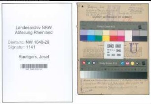 Entnazifizierung Josef Ruettgers , geb. 13.06.1894 (Beamter)