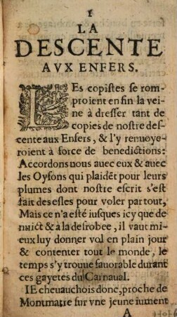 La Descente aux Enfers : Reveue