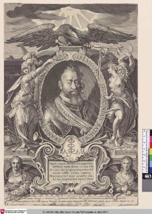 [Sigmund Bathori, Fürst von Transylvanien, in verzierter Einfassung]