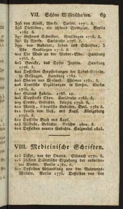 VIII. Medicinische Schriften