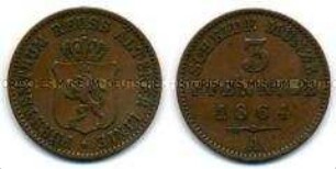 Deutschland, Reuß älterer Linie, 3 Pfennig