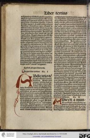 Incipit liber tertius, capitulum I.