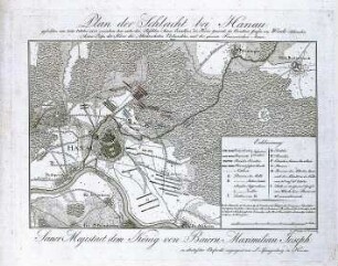 WHK 33 Krieg mit Frankreich 1792-1805: Plan der Schlacht bei Hanau, 30. Oktober 1813