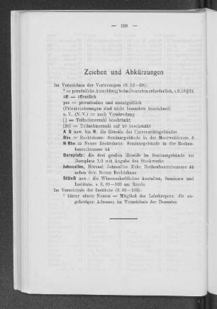 Zeichen und Abkürzungen