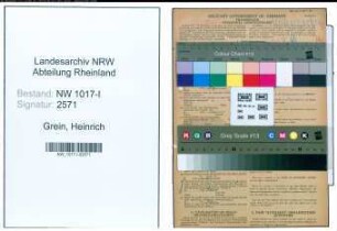 Entnazifizierung Heinrich Grein , geb. 03.08.1903 ()