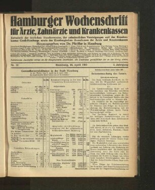 Nr. 16. 16. April 1922