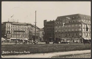 Ansichtskarte Grünfläche und Café, Oranienplatz [1/2]