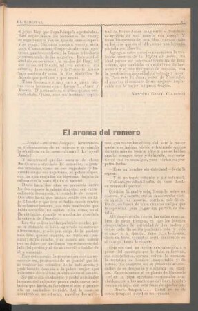 El aroma del romero