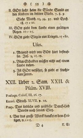 XXII. Ueber 2. Sam. XXII. & Psalm. XVIII.