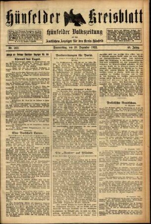 Ausgabe vom Donnerstag, den 28. Dezember 1922.