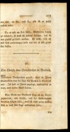 36. - 38. Der Oberste von Steinbrecher an Beulwitz.