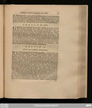 Sectio I. De iis, quae anteceserunt Reformationem.