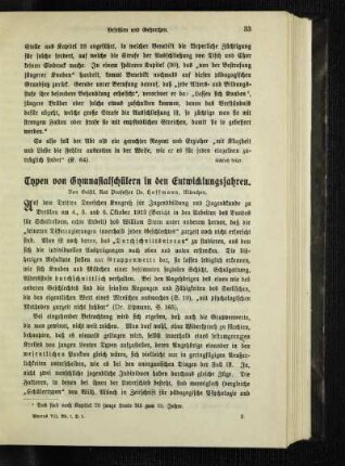 Typen von Gymnasialschülern in den Entwicklungsjahren