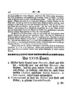 Das XXVII. Capitel