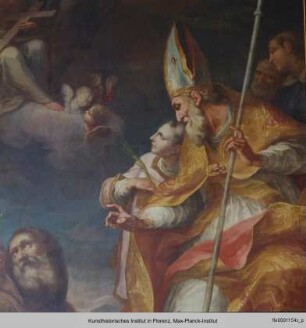 Die Heilige Dreifaltigkeit mit dem Heiligen Franz von Paula, dem Heiligen Nikolaus und dem Heiligen Vinzenz Ferrer