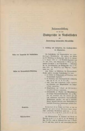 Zusammenstellung der bei dem Stadtgerichte in Nachlaßsachen zur Anwendung kommenden Grundsätze