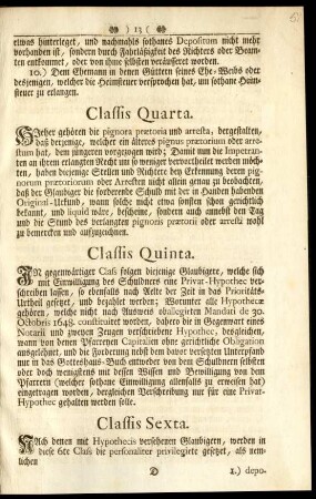 Classis Quinta.