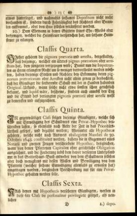 Classis Quinta.