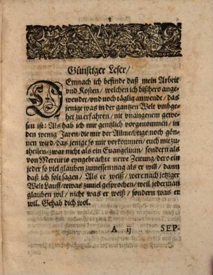 Newer unpartheyischer Teutscher Mercvrivs oder Glaubwürdige Erzehlung aller fürnemen und gedenckwürdiger Historien. 1628/29 (1629)