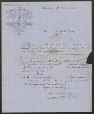 Brief an Friedrich Wilhelm Jähns : 12.06.1868