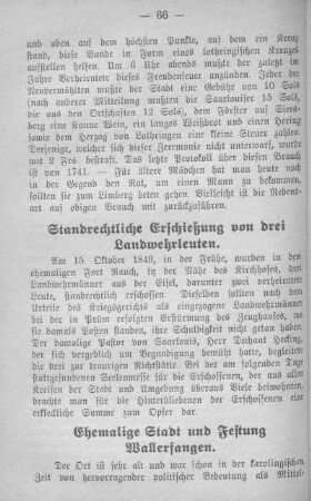 Ehemalige Stadt und Festung Wallerfangen.