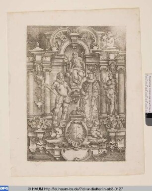 Epitaph mit Feldherr und vornehmer Dame