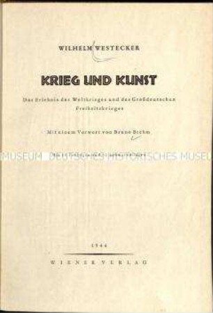 Veröffentlichung über Krieg und Kunst im Ersten und Zweiten Weltkrieg