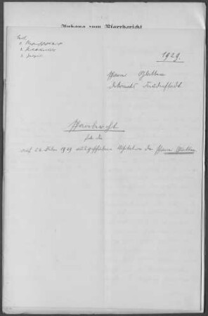Glatten: Pfarrbericht 1929
