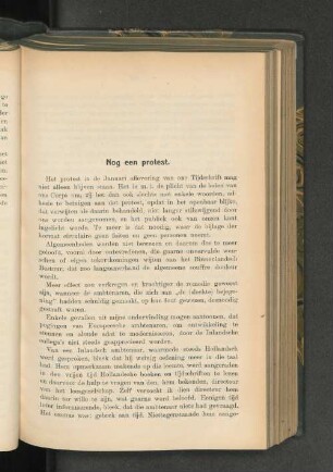 Nog een protest, door G. Th. Stibbe.