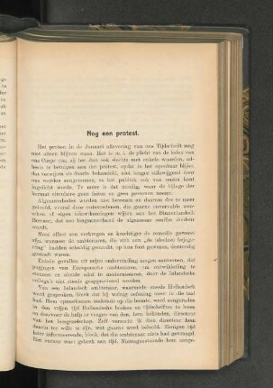 Nog een protest, door G. Th. Stibbe.