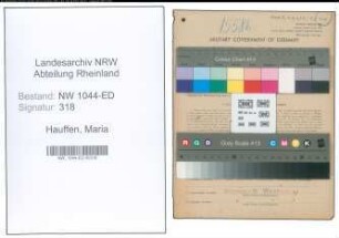 Entnazifizierung Maria Hauffen , geb. 07.05.1891 (Lehrerin)