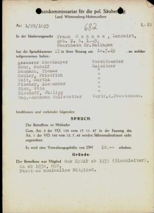 Schnee, Franz